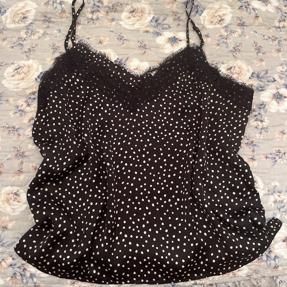 Nordstrom BP lace polkadot cami